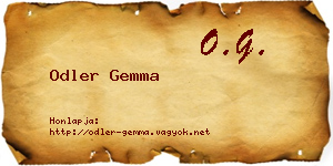 Odler Gemma névjegykártya